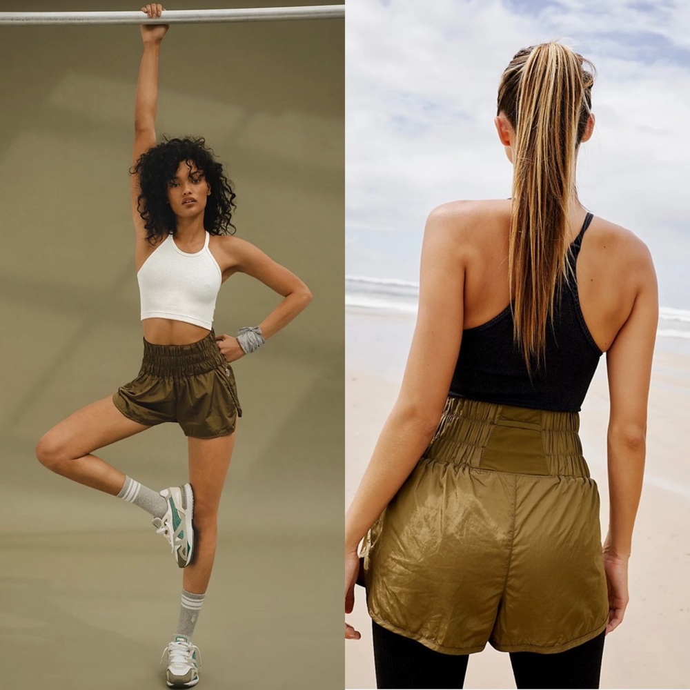 Free People Way Home Short Army Green